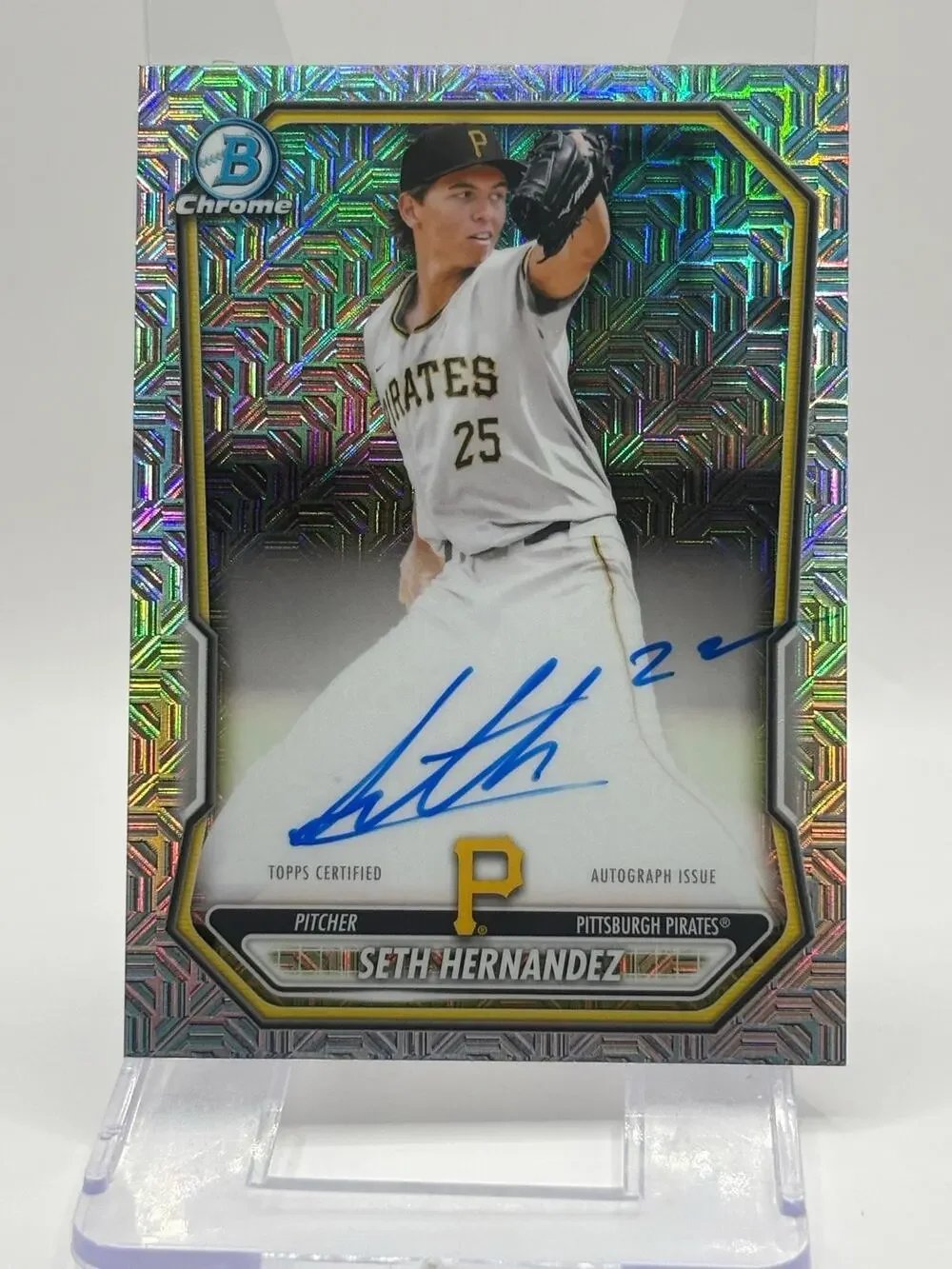 2026 Bowman Chrome Seth Hernandez Mojo Refractor Auto Pittsburgh Pirates